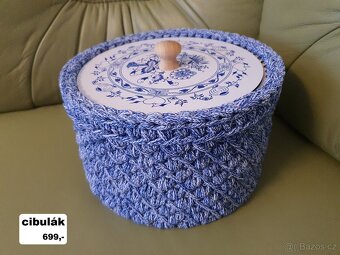 sbírka - sada háčkovaných úložných košů - 18