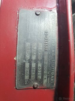 Mercedes W110 200 D kompletní, plně pojízdný, D doklady - 18