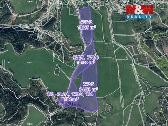 Soubor pozemků, 126193 m², Kunratice - Studený - 18