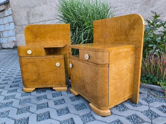Art Deco noční stolky + toaletní stolek - 30. léta - 18