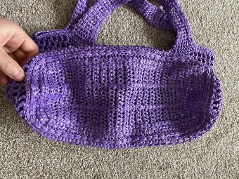 Nové lýkové tašky na knoflíky - červená, fialová - 18