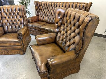 ♣Chesterfield 3+1+1 The Queen Anne ® Top "ušák" ♣ - 18