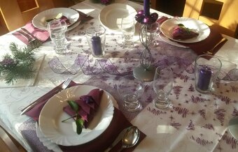 Fialové vánoční ozdoby - 18