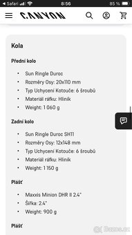 Sjezdové DH kolo - XL rám - 18