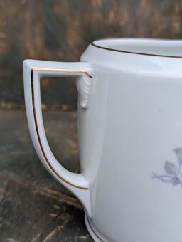 Artdeco konvice a mléčenka,Czecho-Slovakia, růže. - 18