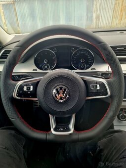 VOLANT VOLKSWAGEN R RLINE kožený ČERVENÉ PREŠÍVANIE - 18