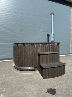 Koupací sud čtverec, vířivka, mramor hnědá - 18