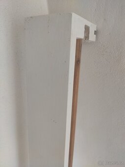 RETRO Garnýže / Garnýž na závěsy záclony dřevěné bílé - 18