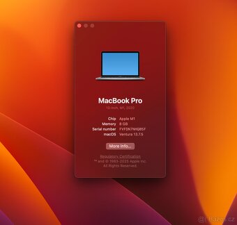 MacBook Pro 13" M1 2020 8GB TOP STAV - 18