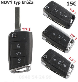 Obal kľúča SEAT VW ŠKODA - 18