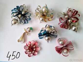 Různé, vánoční ozdoby -staré, korálkové, baňky - 18