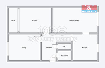 Prodej bytu 3+1, 69 m², DV, Jirkov, ul. Tkalcovská - 18