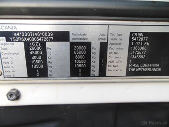 Scania R450, 6x4, Hákový nosič kontejnerů, Palfinger - 18