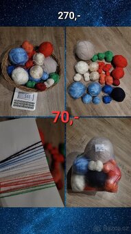 Příze na pletení/háčkování (bavlna, vlna, domácí přadénka) - 18