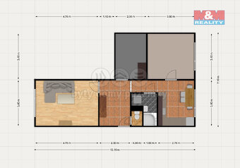 Prodej bytu 2+1, 61 m², Nejdek, ul. J. A. Gagarina - 18