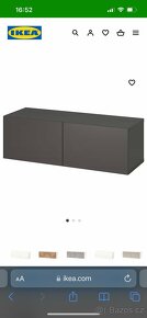 Ikea sestava Besta- 4 skříňky na zem + zeď, Top stav - 18
