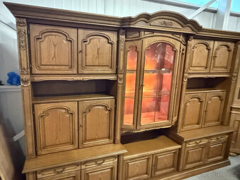 Dubová rustikální obývací stěna 325cm - 18