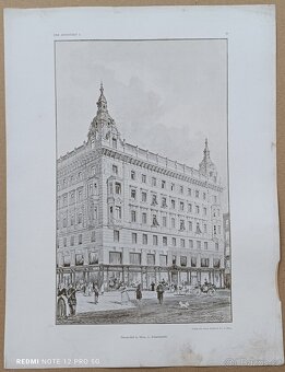 Originální litografické listy z „Der Architekt“ (1895 - 18