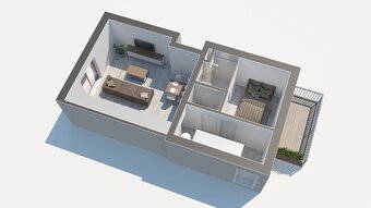 Moderní byt 2+kk s balkonem, parkovacím stáním a zahradou, l - 18