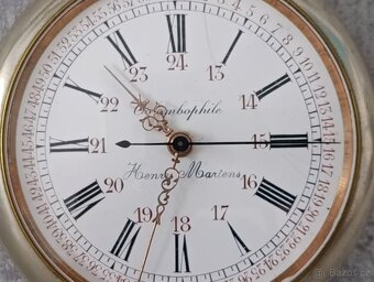 Velmi zajímavé masivní kapesní hodinky s central.ručičkou - 18