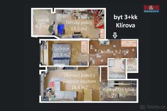 Prodej bytu 3+kk v Praze, ul. Klírova - 18