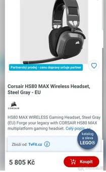 Headset HP Poly Voyager,Corsair HD80 maxFocus2, BT700 USB-A - 18