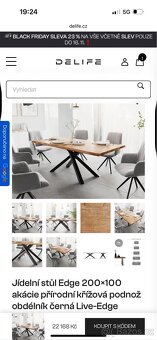 NOVÝ Luxusní jídelní set Masivní stůl se 6 křeslami - 18