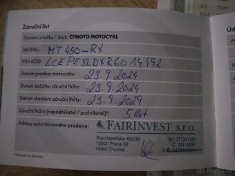 CF Moto MT 450-RX, 1.Majitel, původ ČR, po servise, odpo.DPH - 18