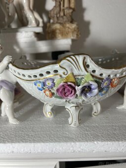 Meissen Dresden porcelanovy svietnik misa a dalsie - 18