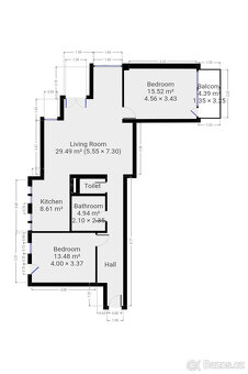 Pronájem bytu 3+kk, Tomkova, Smíchov, 35000 Kč/měs, 89 m2 - 18