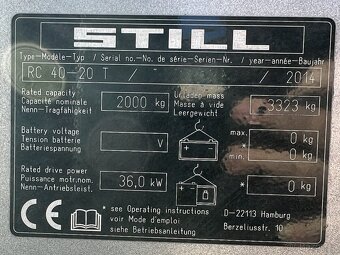 VZV Vysokozdvižný vozík Still, 151 mth, LPG, STILL RC40-20 - 18