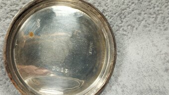 Krásné STŘÍBRNÉ kapesní štyrské hodínky, malovaný ciferník - 18
