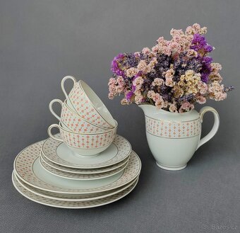 Krásná starožitná porcelánova sada Kaestner Saxonia 1929-37 - 18