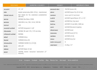 Elektrokolo Author Essence, Bafang, 500 Wh, na 160–175 cm - 18