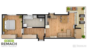 Pronájem, byt 2+kk + parkovací stání, 52 m2, Uherské Hradišt - 18