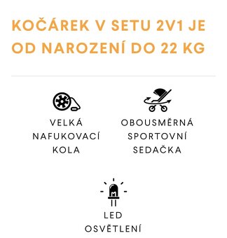 Dětský kočárek sportovní 2v1 - 18