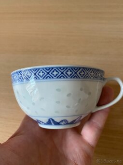Nový šálek s podšálkem z čínského porcelánu - průsvitné boky - 18