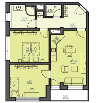 PRODEJ BYTU 3+KK 72m2 ČESKÉ BUDĚJOVICE - NOVOSTAVBA, VLTAVA - 18