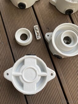 Retro porcelánové svietidlá DDR bublinkové & kryštál. - 18