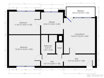 Pronájem bytu 3+1, Dreyerova, Hlubočepy, 24500 Kč/měs, 71 m2 - 18