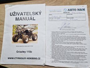 Dětská čtyřkolka ATV 110ccm (s vozíčkem) - 18