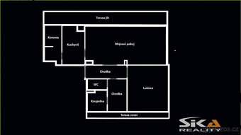 Prodej atypického bytu 2+1+2 terasy, 60 m2, Louny - 18