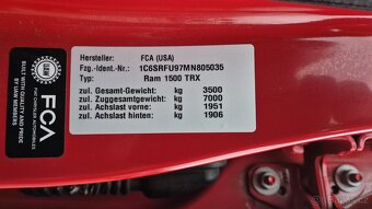 Prodám DODGE RAM 1500 TRX 6.2 HEMI V8 Supercharged 523kW - 18