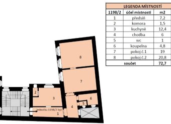 Pronájem bytu 2+1 v centru Prahy, Soukenická, 72,7 m² - 18