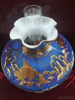 Petrolejová lampa - modrá - 18