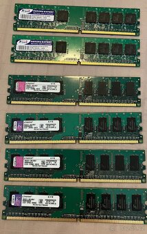 Paměti RAM do PC, typu DDR, DDR2 a DDR3, uvedená cena je za - 18