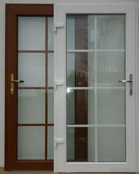 Dveře vchodové ořech. zlatý dub, antracit, mahagon, bílé . - 18