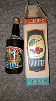 Alkohol - vodka, griotte - starý, historický, retro alk. - 18