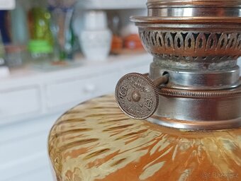 ART DECO STAROŽITNÁ PETROLEJOVÁ LAMPA UNIS PARIS KOLEM 1920 - 18