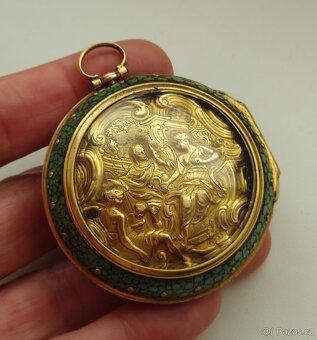 Zlaté kapesní hodinky špindlovky - 18